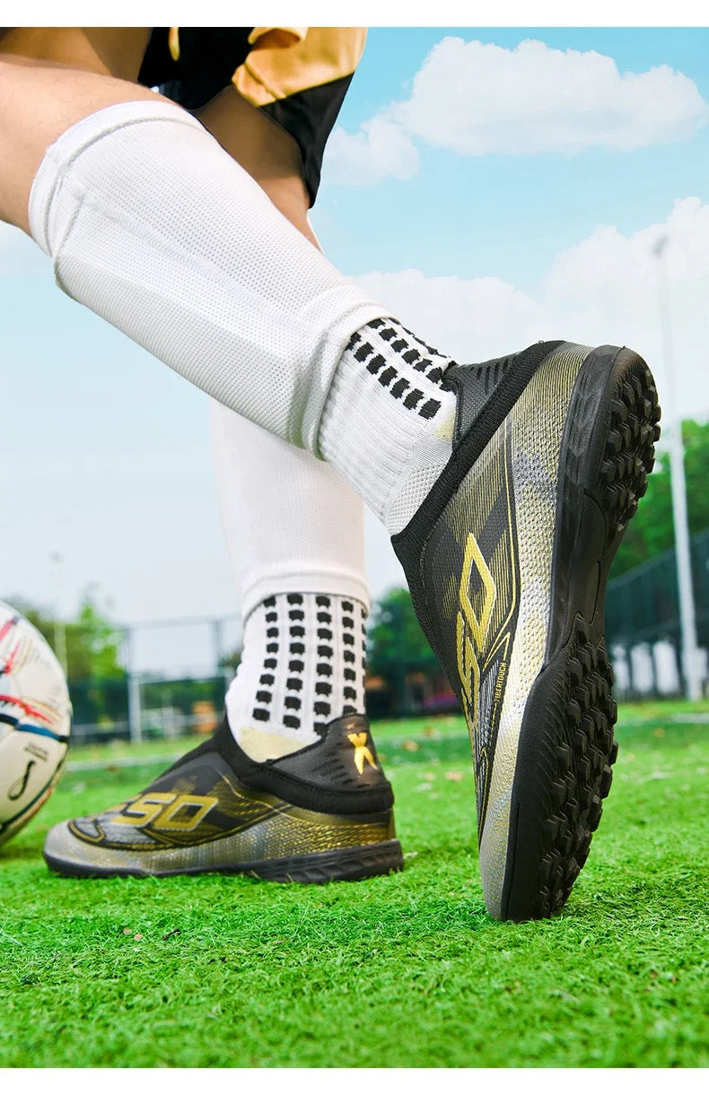 Men New Indoor TF Football Boots High Quality Training Original Male Breathable Non Slip Soccer Shoes Turf Futsal Football Shoes
