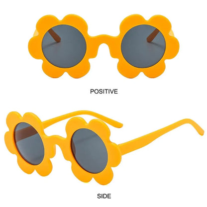 New Trendy Sunflower Sunglasses for Women Retro Round Flower Sun Glasses Fun Novel Disco/Festival/Party Shades for Adults