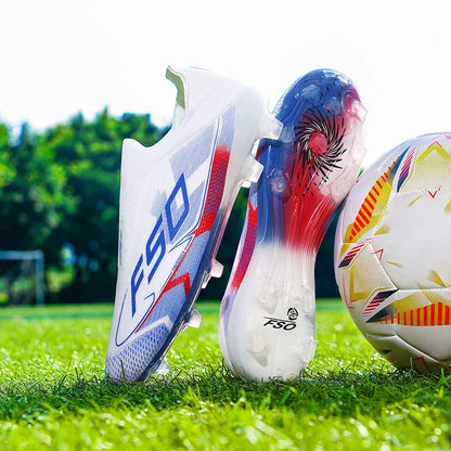 Nouvelles chaussures de football pour hommes, crampons pour terrain en herbe, de haute qualité, antidérapantes, légères, mi-hautes, pour les matchs en extérieur, chaussures de sport, très vendues pour l'entraînement.