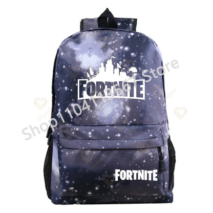 Yule Trooper F-Fortnited Battle Royale Rucksack mit USB-Ladeanschluss, Anime-Figuren, Lern- und Schreibwarenfach für Schüler