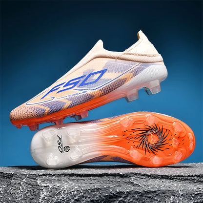 Nouvelles chaussures de football pour hommes, légères, très vendues, de haute qualité, crampons pour terrain en herbe, chaussures de football mi-hautes, baskets antidérapantes pour l'extérieur.