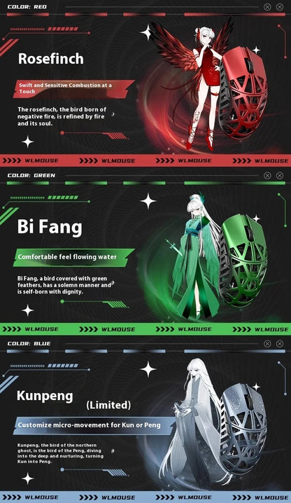WLmouse Beast X Max Wireless Gaming Mouse with PAW3950HS Sensor, Magnesium Alloy, 8K Polling Rate, Ultra-Lightweight Wireless Gaming Mouse