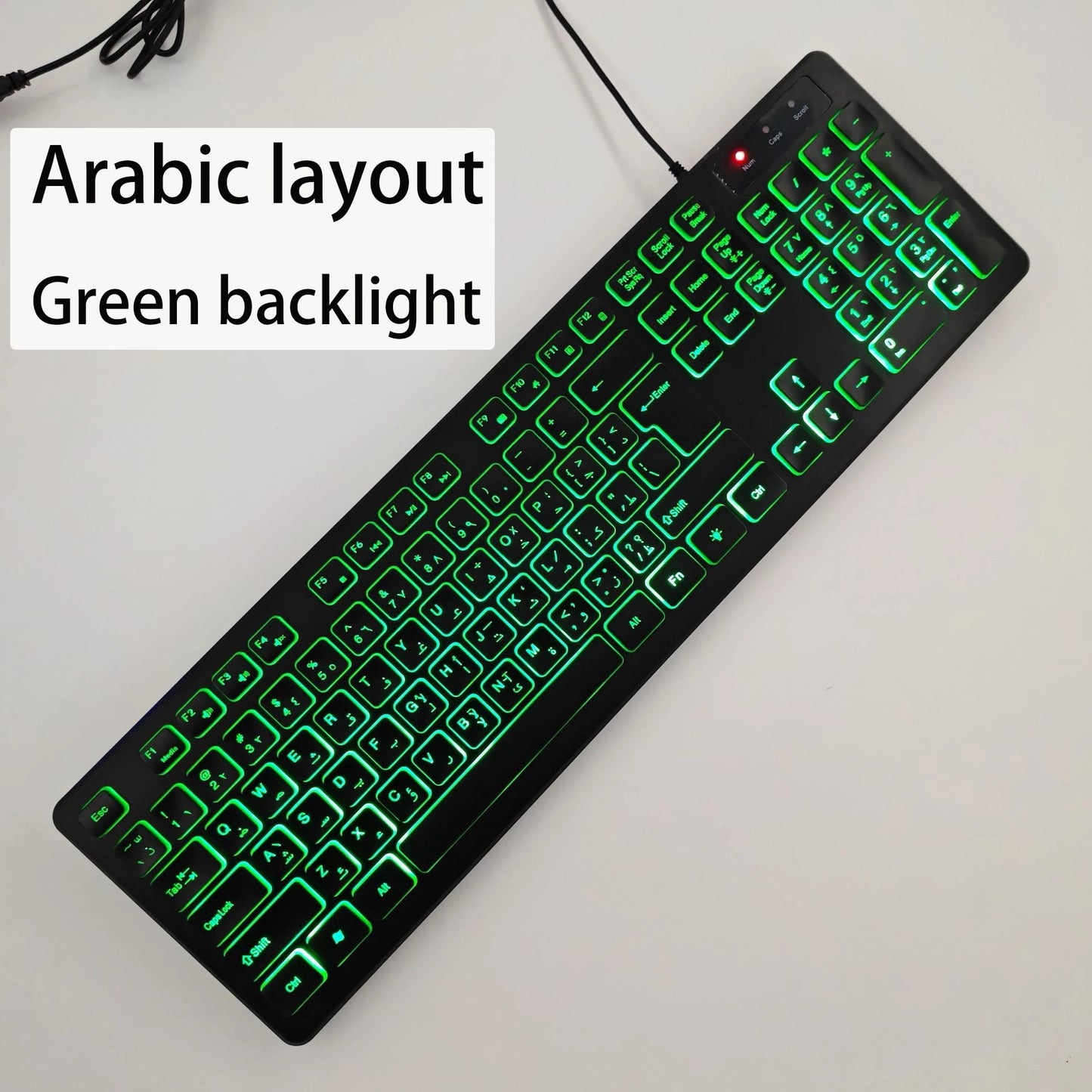 Spanish/French（AZERT）/Russian/Arabic/German keyboard layout Backlit wired Desktop Gaming Keyboard For Desktop Computer office