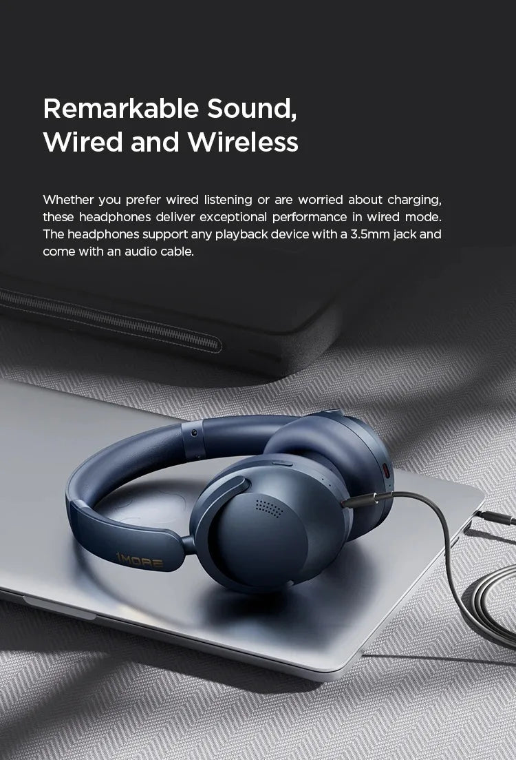 1MORE SonoFlow Pro Wireless Headphones with Active Noise Cancelling, Hi-Res Audio Bluetooth Headphones, 100H Playtime Clear Call Headset