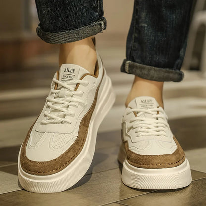 2025 Korean Edition Fashion Men's Casual Shoes Urban Design Slim Fit Low Top Sneakers Breathable Mesh for Streetwear 39-44