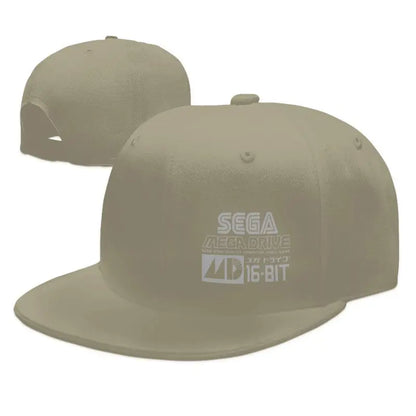 Sega Mega Drive Japanese Vinyl Baseball Cap Men Hip Hop Flat Bill Caps Unisex Adjustable Snapback Skull Hats Skateboard Hat