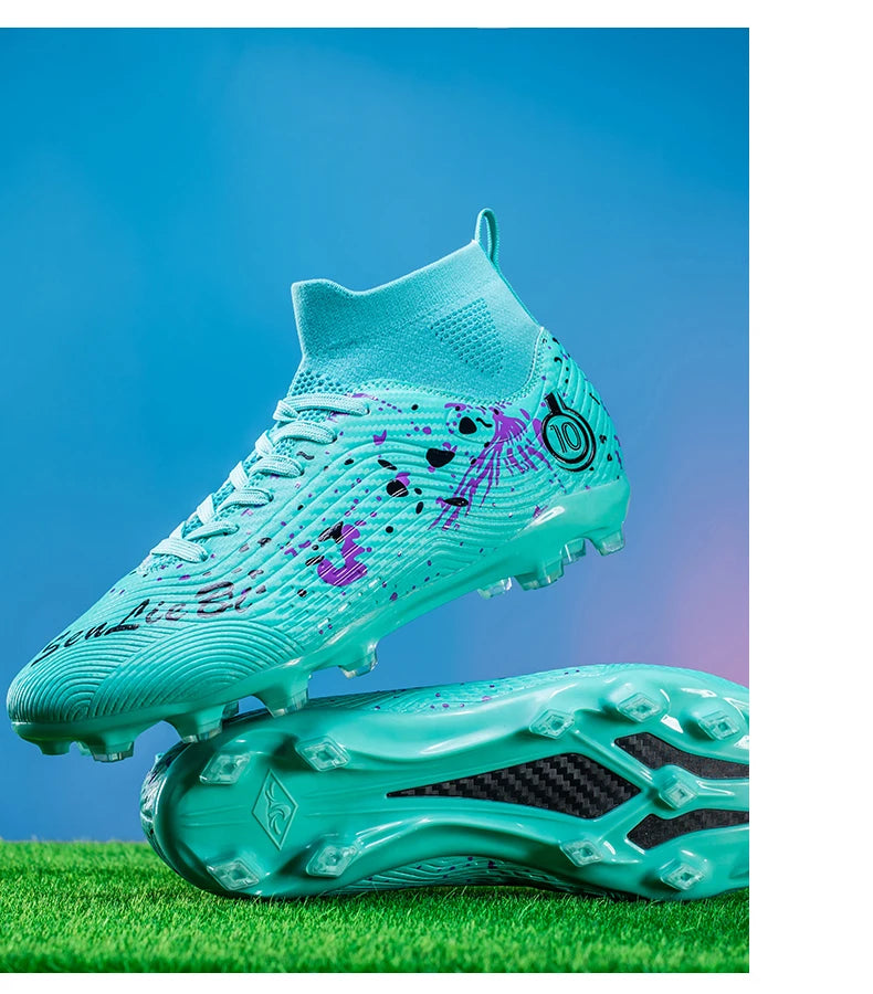 Nouvelles chaussures de football professionnelles pour hommes, chaussures de football antidérapantes, unisexes, respirantes, chaussures de futsal, nouvelles chaussures à crampons, livraison directe, ultralégères