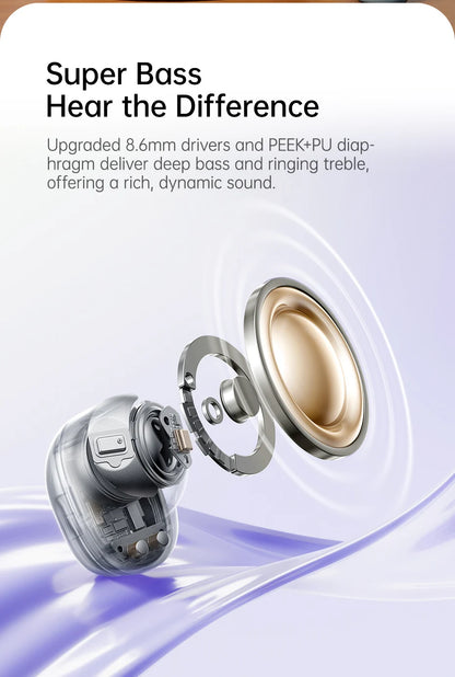 Baseus Bass BD1 Wireless Bluetooth 5.4 Earbuds – Mini Bean TWS Earphones, 35H Playtime, IP55 Waterproof Sports Headphones with Deep Bass & Low Latency