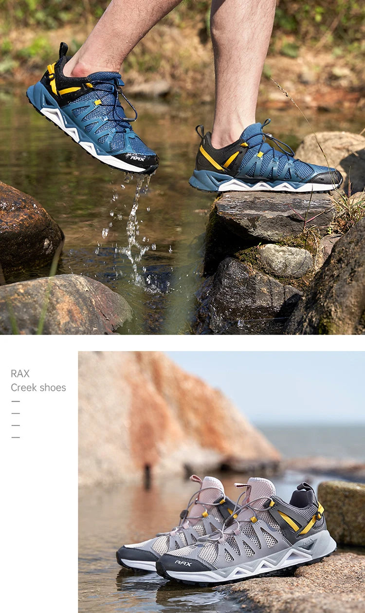 RAX Upstream Aqua Shoes for Men Outdoor Sports Sneakers Male Outdoor Summer Beach Sandals Fishing Shoes Swimming Shoes