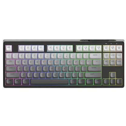 Free Wolf M87 75% Wireless Gaming Keyboard - Silent Switches, Rainbow Backlit, BT/2.4G, PBT Gradient Keycaps, Compact Design