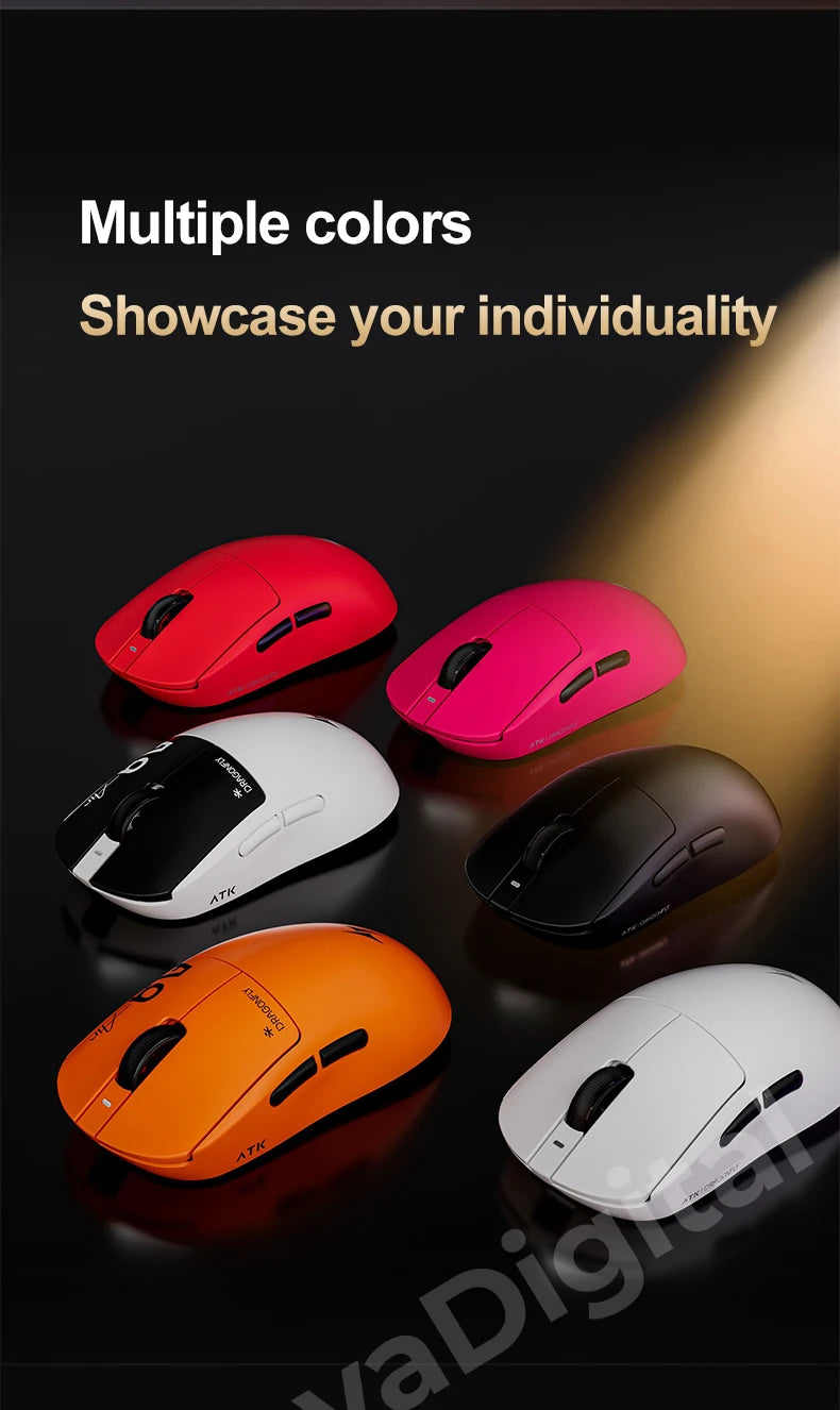ATK Dragonfly A9 Ultimate bezdrátová herní myš A9 Air PAW3950 ultralehká ergonomická e-sportovní myš pro hráče FPS CSGO A9 Ultra