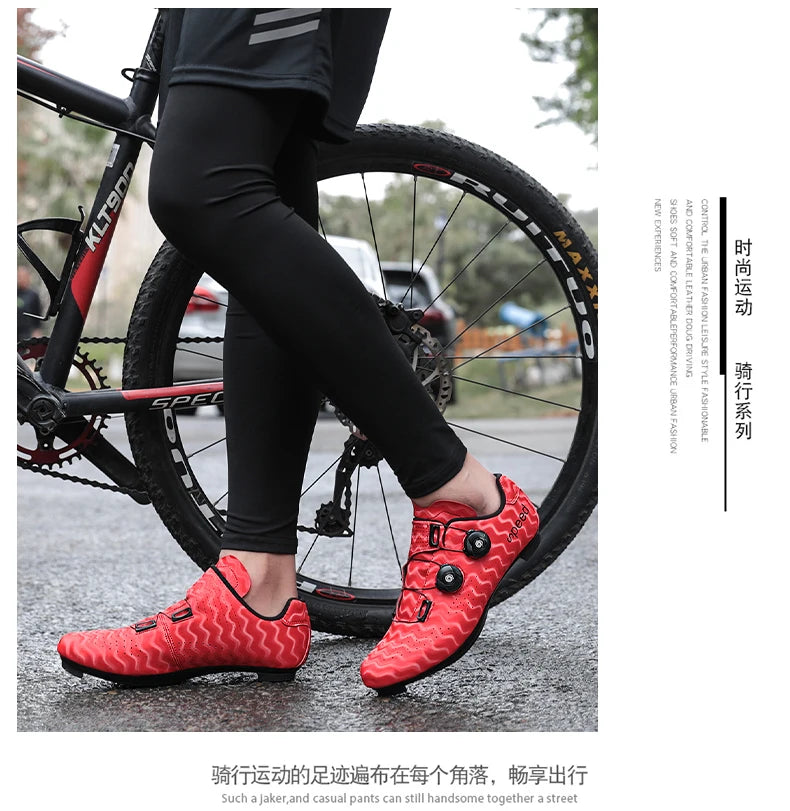 New cycling shoes road cycling men's racing competition self-locking speed cycling sports shoes women's Spd Cleats cycling shoes