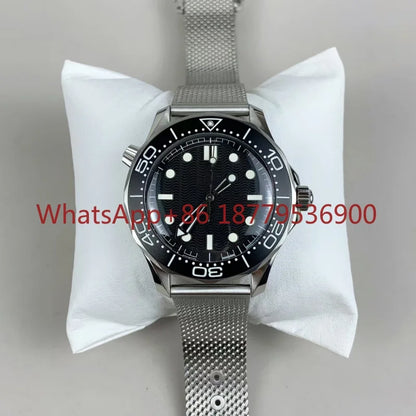 2026 High Quality Men's 904l Stainless Steel Automatic Mechanical 42mm Ceramic Watch Ring Watches Customized