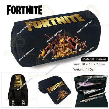 Fortnite Kids Pencil Bag Kawaii Pencil Case Large Capacity Waterproof Handheld Cosplay Pencil Pouch Office Stationery Gift Toy