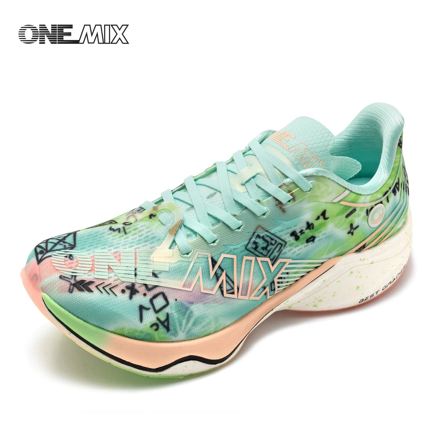 ONEMIX Neue Marathon-Laufschuhe mit Nylon-Carbonplatte, stoßdämpfende Profi-Rennschuhe mit stabiler Unterstützung, ultraleichte Rebound-Sneaker