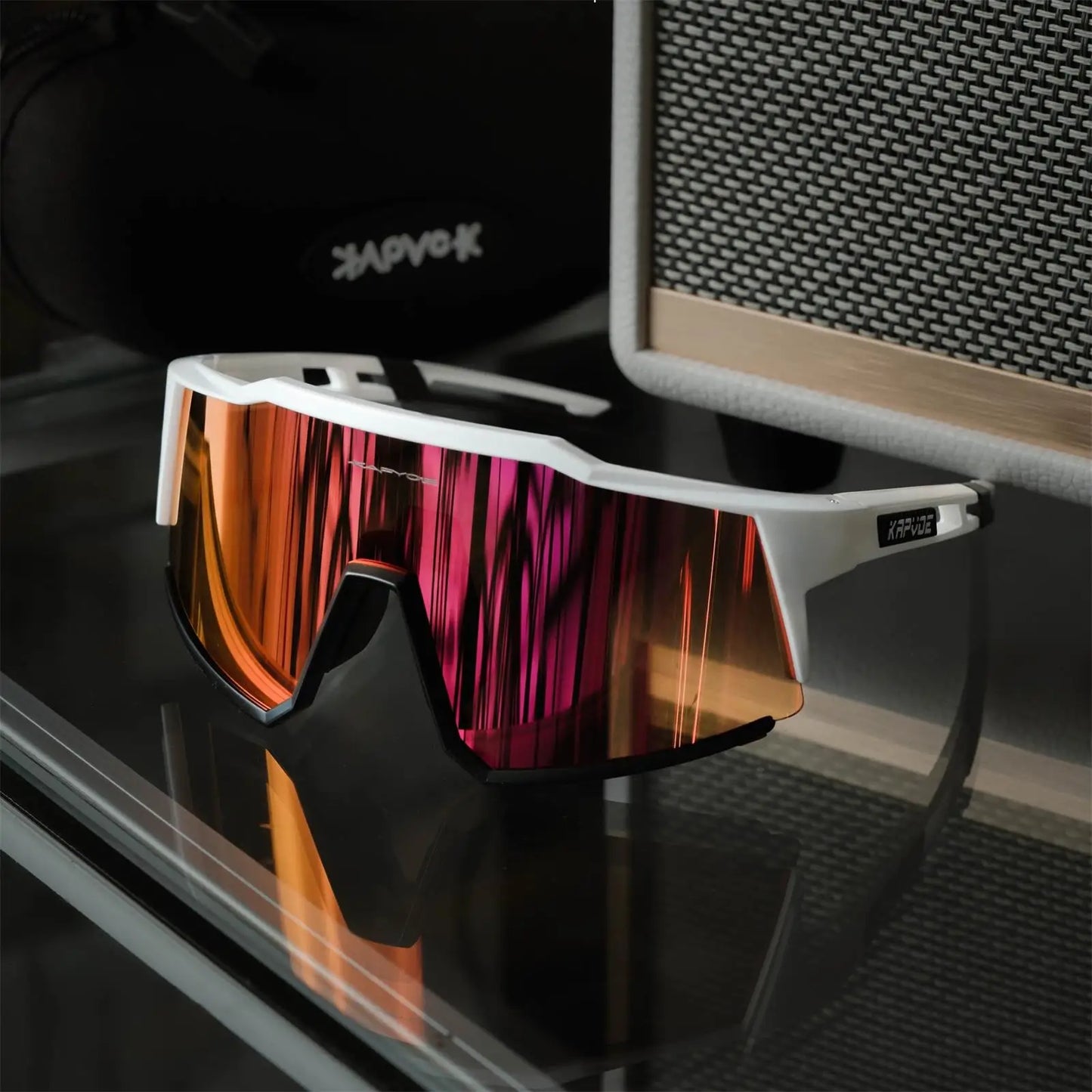 Kapvoe Cycling Glasses Bike Cycling Goggles Outdoor UV400 Cycling Sunglasses Sports Built-in Myopia Frame MTB Bicycle Glasses