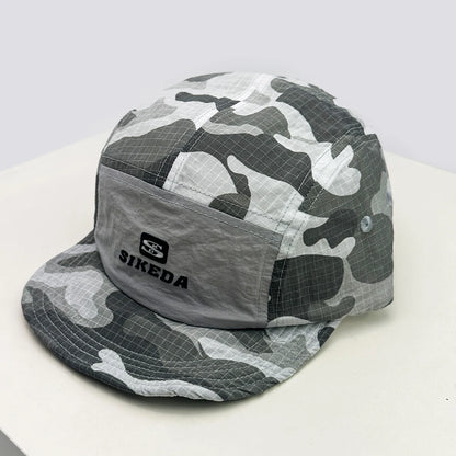 New Unisex CAMO Quick Drying Letter Embroidery Baseball Hats Sunshade Color Block Breathable Personal Peaked Caps Versatile ins