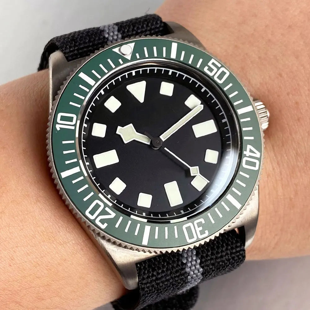 Titanium Case Tandorio 42mm Retro FXD NH35 PT5000 Mechanical Men's Watch Sapphire 200M Diver Watches Luminous Watches for Men