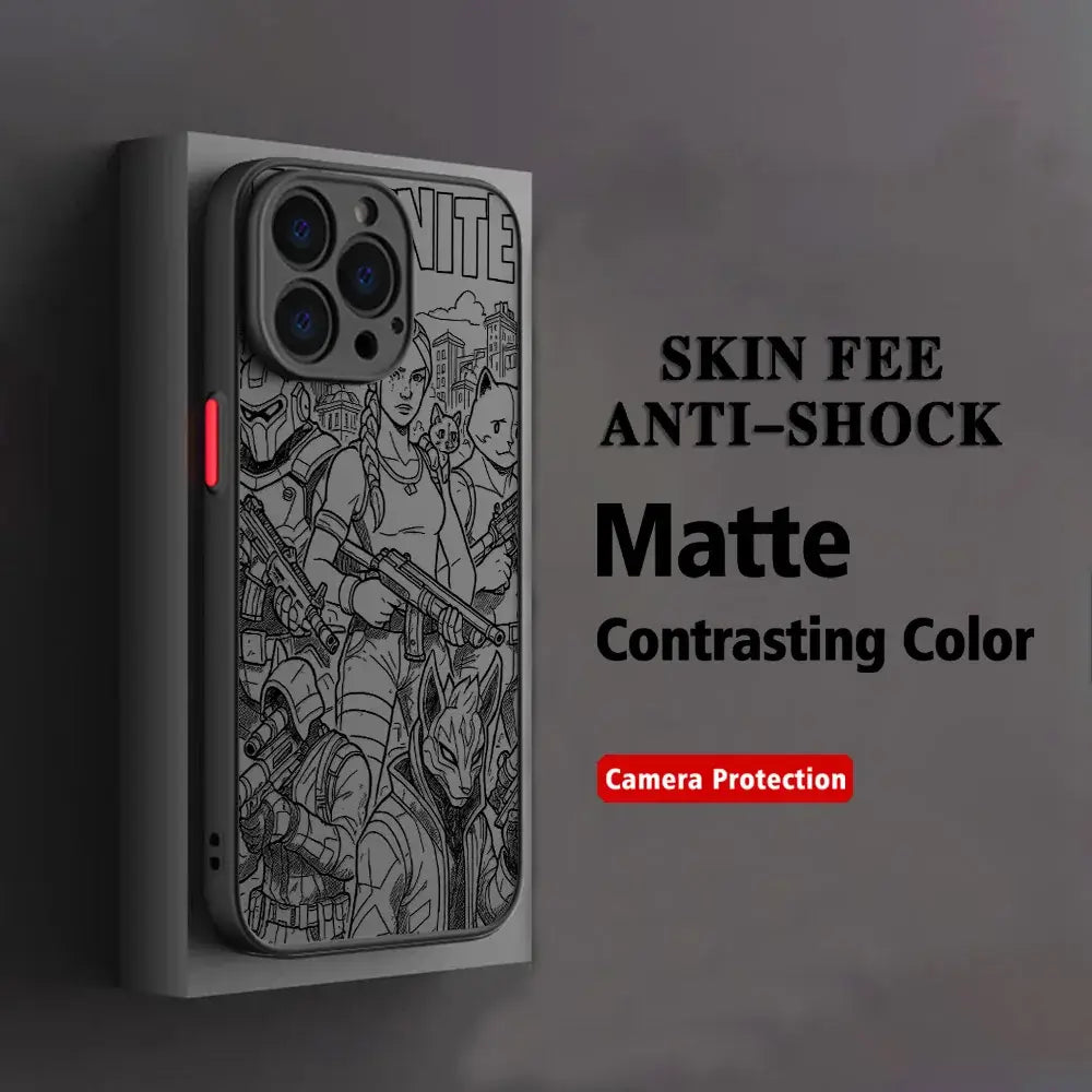 Funda para móvil Hot Game F-Fortnites para Xiaomi Redmi Note 14 13 12 12S 11 11S 10 10S 9T 9S 8 7 Pro Plus 4G 5G, cubierta trasera transparente mate