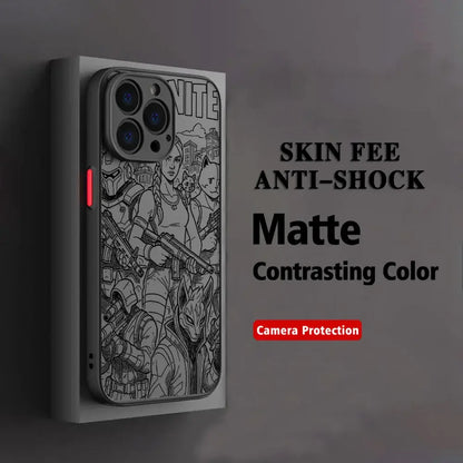 Funda para móvil Hot Game F-Fortnites para Xiaomi Redmi Note 14 13 12 12S 11 11S 10 10S 9T 9S 8 7 Pro Plus 4G 5G, cubierta trasera transparente mate