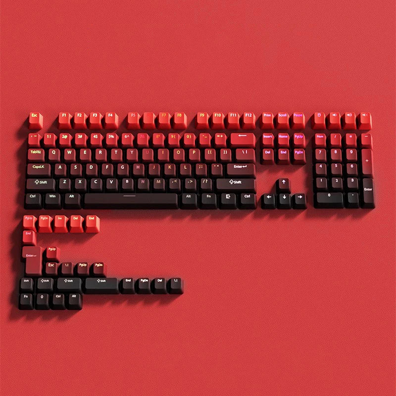 Gradient backlit RGB Gamer Keycaps For Mx Switch Mechanical Keyboard OEM Profile PBT Keycap White Blue ISO Layout Key caps DIY