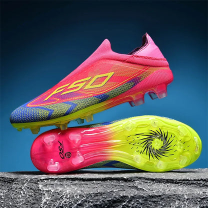 Nouvelles chaussures de football pour hommes, chaussures de match en extérieur, baskets de soccer, chaussures montantes de haute qualité, crampons antidérapants pour futsal et terrain synthétique, meilleures ventes