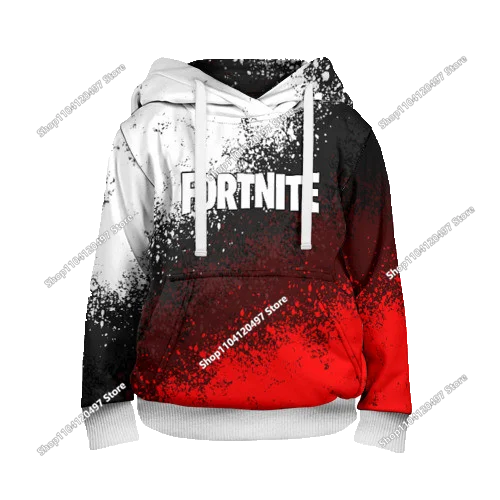 2025 Novo hoodie unissexo Fortnite com impressão 3D, casaco casual, acessório gaming para cosplay, roupa infantil, presentes