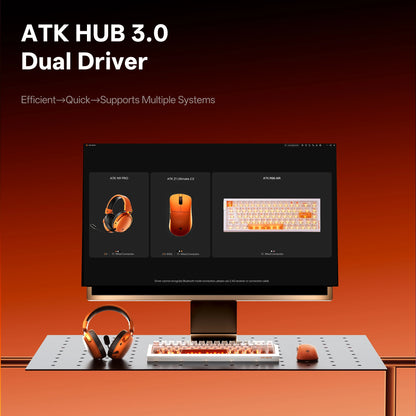 ATK Blazing Sky Z1 V2 Ultimate Ασύρματο Ποντίκι PAW3950 Ultra Dual 8K Gaming Ποντίκι Εργονομικό, Ιδανικό για Μεσαίο έως Μεγάλο Χέρι
