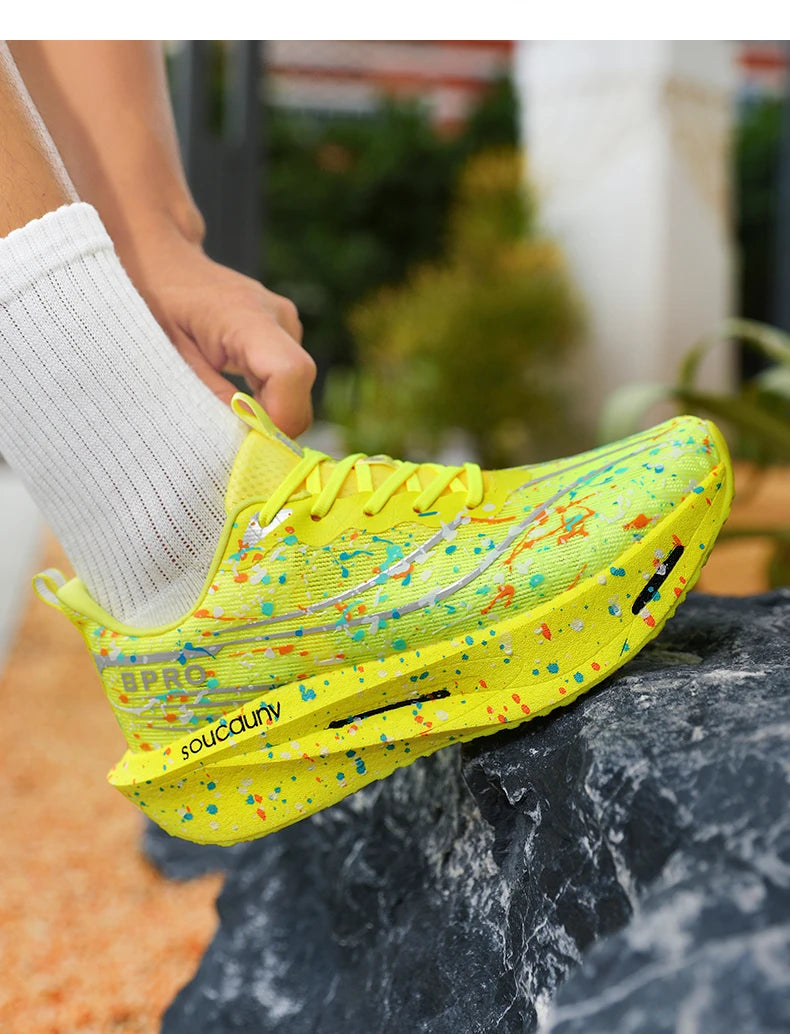 2026 Air Cushion Jogging Running Shoes Carbon Plate Marathon Men's Sports Breathable Lightweight Women's Non-Slip Sneakers