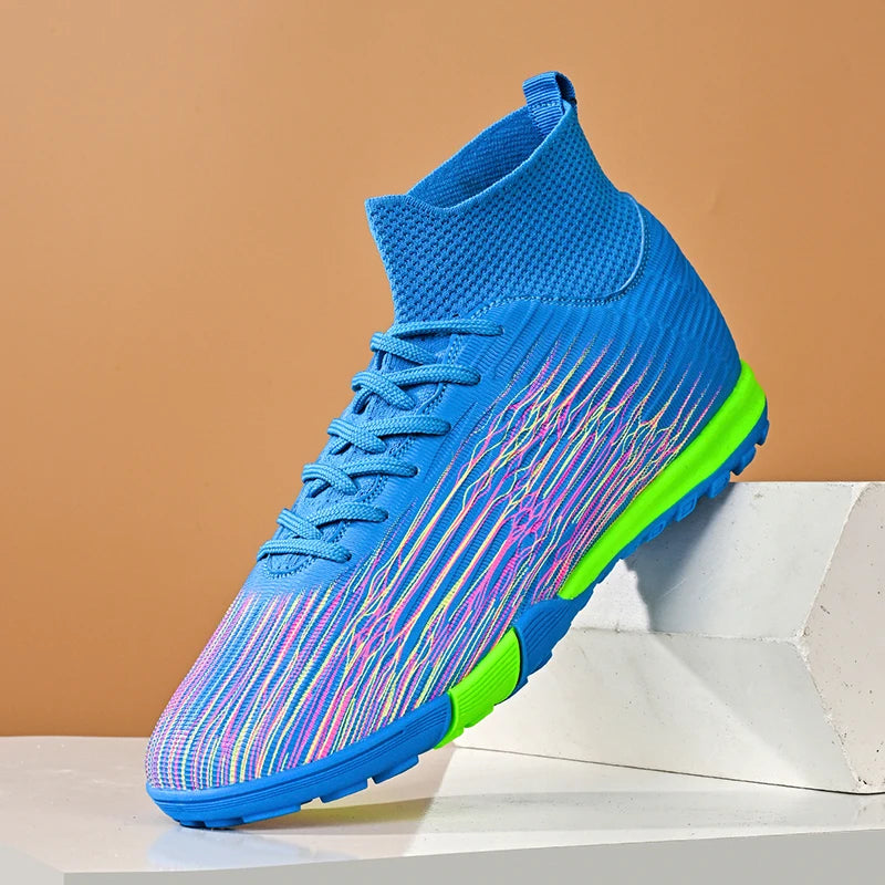Nouvelles chaussures de football professionnelles pour hommes, chaussures de football antidérapantes, unisexes, respirantes, chaussures de futsal, nouvelles chaussures à crampons, livraison directe, ultralégères