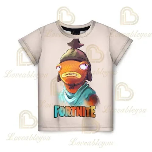 Battle Royale 3D Fortnite T-shirt Tees Men and Women Boys Girls Victory Cartoon Tops Teen Clothes Kids Hero Game Tees Tops