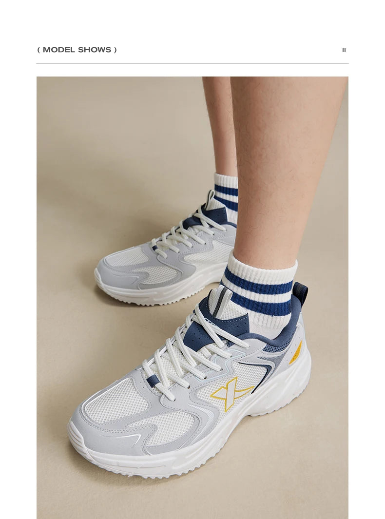 Xtep Casual Shoes For Men  Summer Durability Men's Sports Shoes Wear-Resistant Lace Up Non-Slip Outdoor Shoes 876219320026