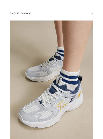 Xtep Casual Shoes For Men  Summer Durability Men's Sports Shoes Wear-Resistant Lace Up Non-Slip Outdoor Shoes 876219320026