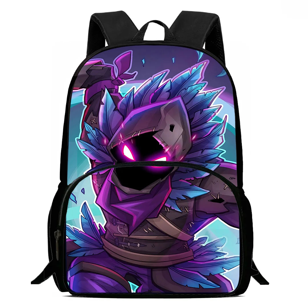 Hot-Game-Kinderrucksäcke mit Lunchbag und Federmäppchen, große Schultaschen für Schüler, Design F – FortniteS, für Jungen und Mädchen, ideales Geschenk