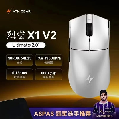 ATK Blazing Sky X1/X1V2 trådløs gamermus 8K med lav latenstid, letvægts FPS Liekong e-sport gamingmus, brugerdefineret pc-tilbehør