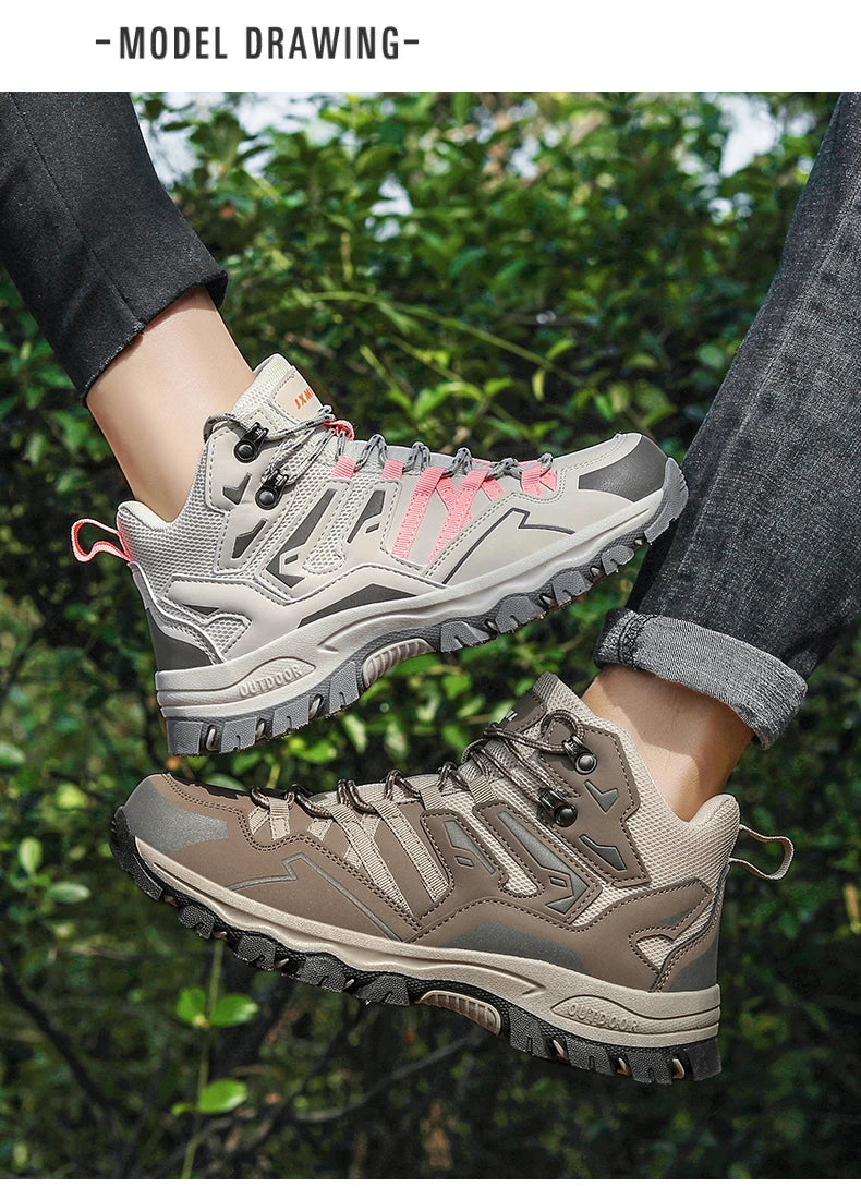 2025 New Hiking Shoes Unisex Outdoor Hiking Sports Shoes Camping Boots Ladies Waterproof Walking Shoes Non-slip Hiking Shoes