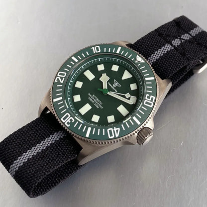 Titanium Case Tandorio 42mm Retro FXD NH35 PT5000 Mechanical Men's Watch Sapphire 200M Diver Watches Luminous Watches for Men