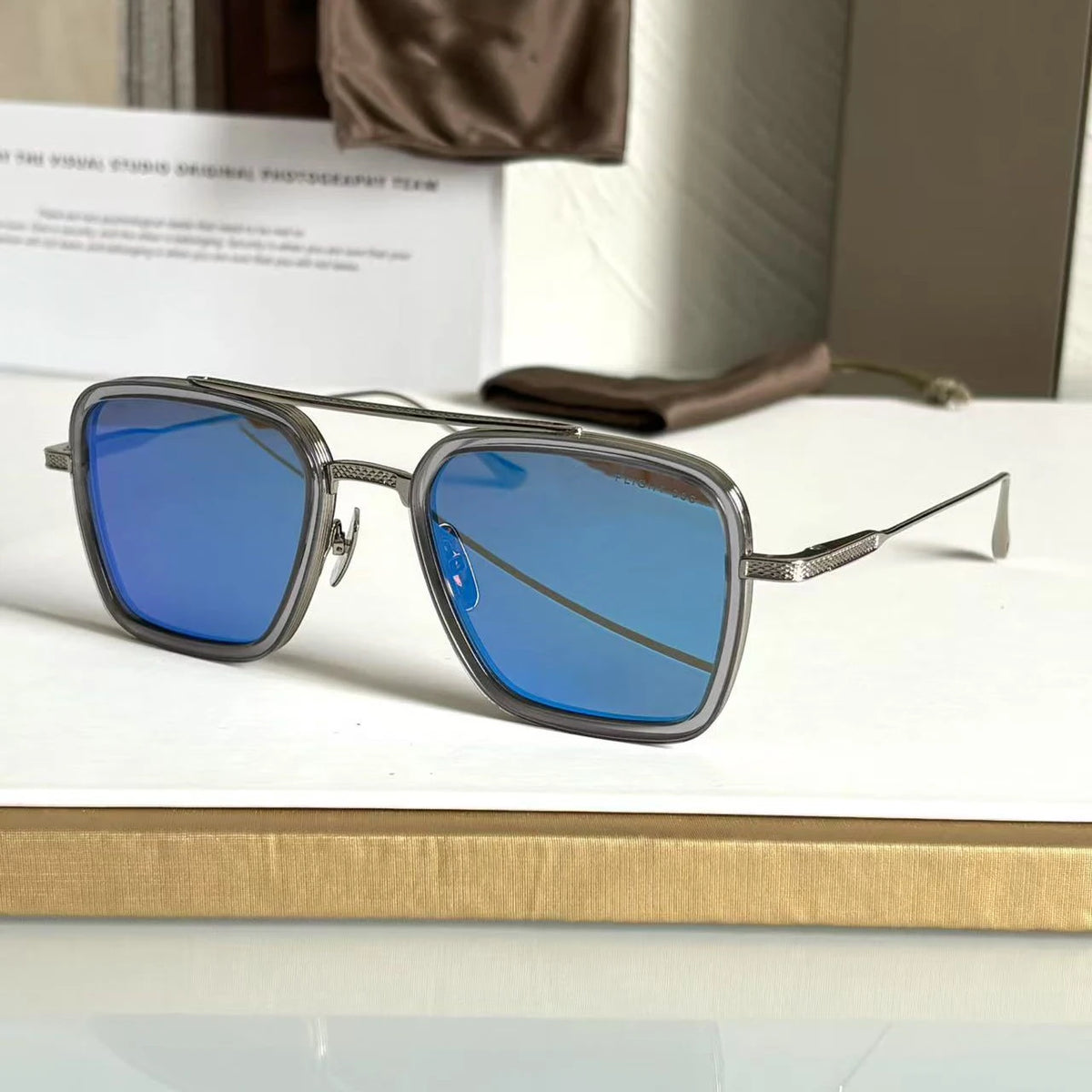 DT FLIGHT 006 Luxury Mens And Womens Sunglasses Top Quality 18K Designer Eyeglasses Acetate UV400