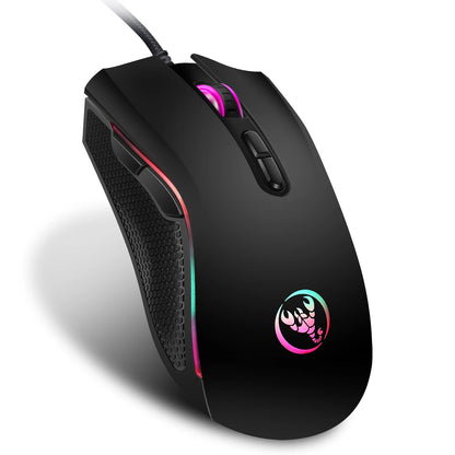 Popularan izbor HXSJ A869 optički ergonomski RGB ABS žičani gaming miš s 4 razine podešavanja rezolucije za prijenosno računalo i PC