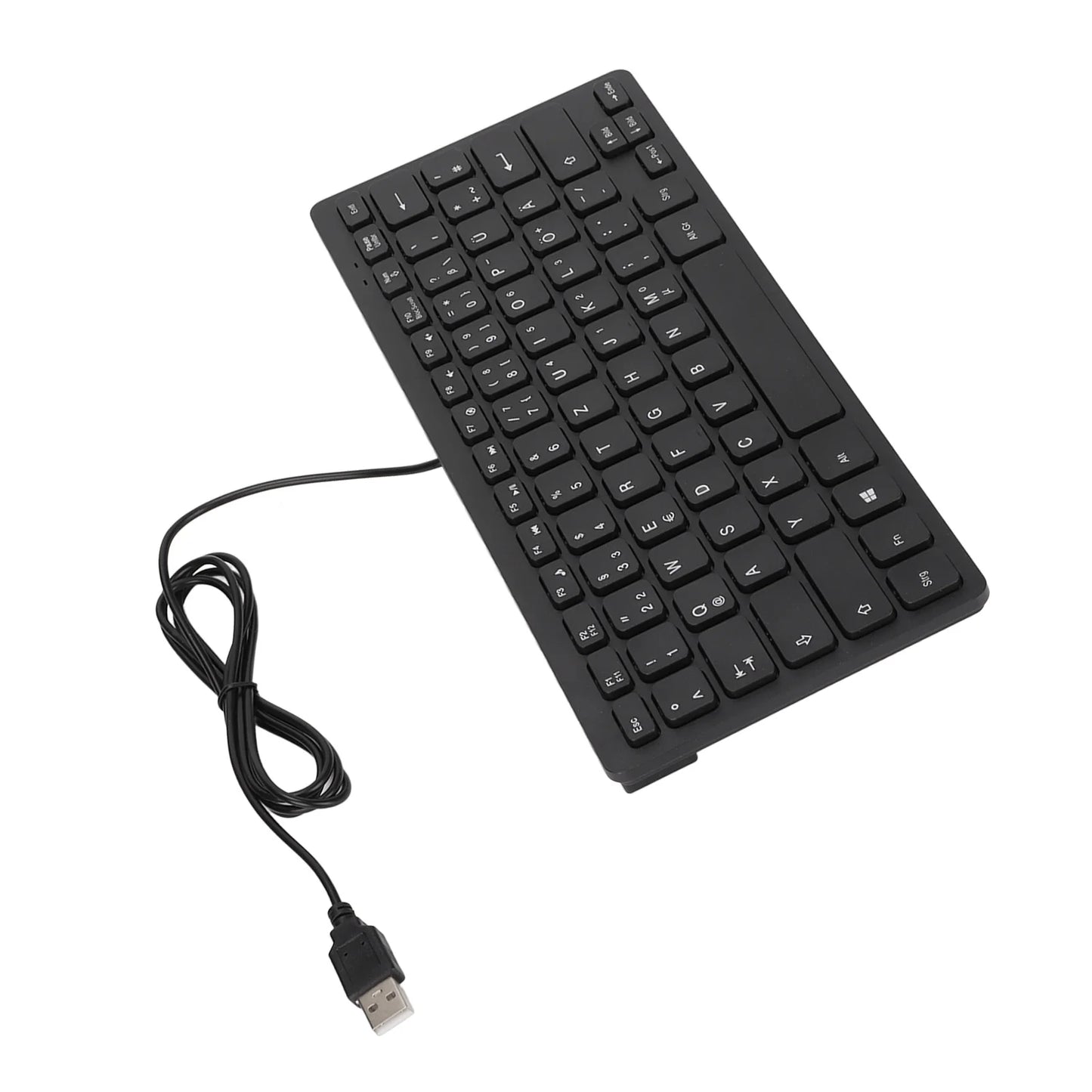 78 Keys German Russian French Keyboard USB Wired Desktop Computer Small Language Keyboard for Home PC Laptop