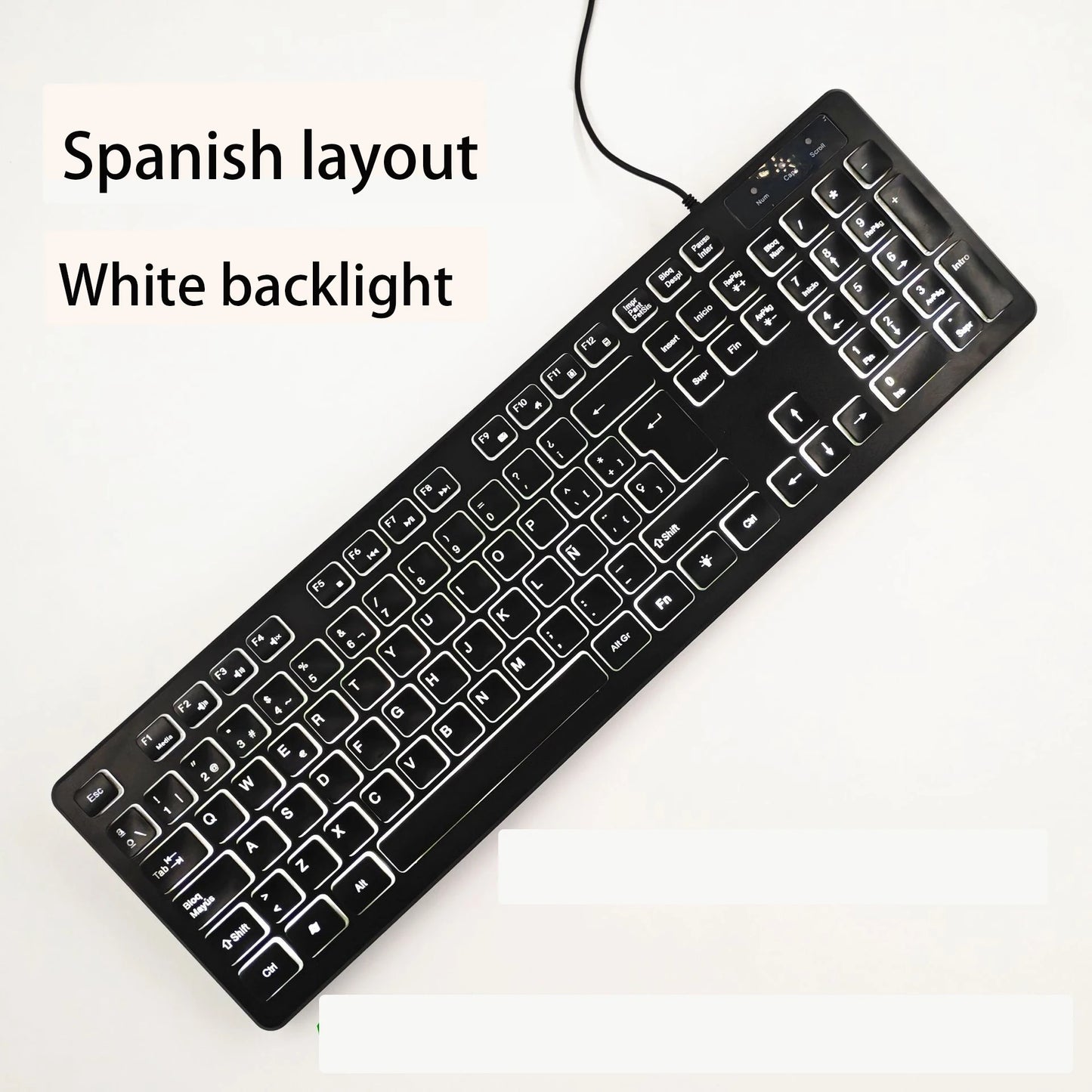 Spanish/French（AZERT）/Russian/Arabic/German keyboard layout Backlit wired Desktop Gaming Keyboard For Desktop Computer office