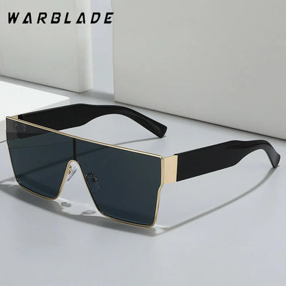 WarBLade Retro Square Sunglasses Men Women 2025 Luxury Brand Designer One Piece Decoration Sun Glasses Men Travelling Eyewear