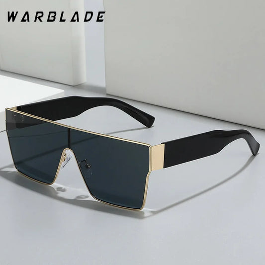 WarBLade Retro Square Sunglasses Men Women 2025 Luxury Brand Designer One Piece Decoration Sun Glasses Men Travelling Eyewear