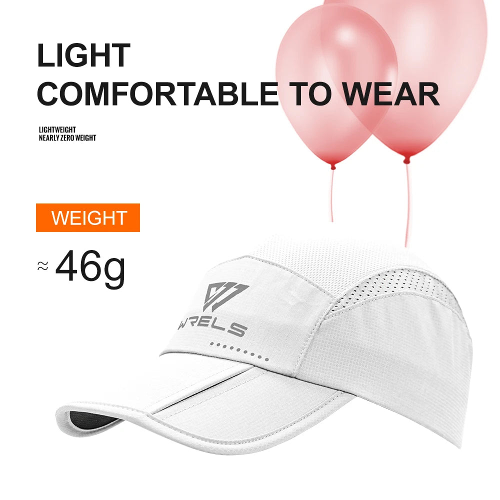 WRELS Breathable Sun Shade Baseball Cap Men and Women Quick Dry Convenient Carrying Folding Cap