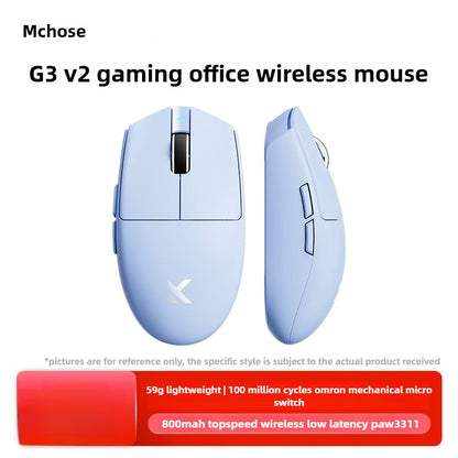 MCHOSE G3 V2 PRO Wireless Mouse Bluetooth Tri Mode Ergonomics Lightweight Laptop Office Gaming Computer Accessories