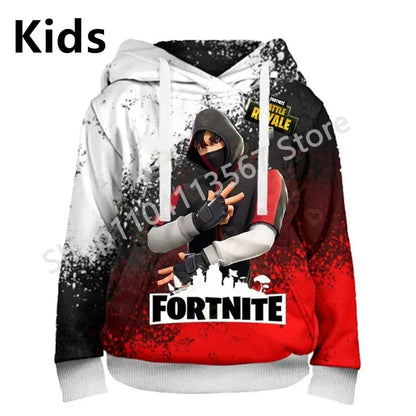 Φούτερ με Κουκούλα Llama Battle Royale F-Fortnited με 3D Εκτύπωση για Άνδρες, Γυναίκες και Παιδιά, Αγόρια και Κορίτσια, Streetwear Πουλόβερ, Πράσινα Τοπ