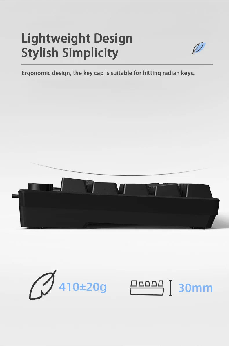 AULA F3061 Wired RGB Gaming Keyboard Membrane Keyboar 60% Gamer klawiatura pc teclado de computador usb teclados cute key board