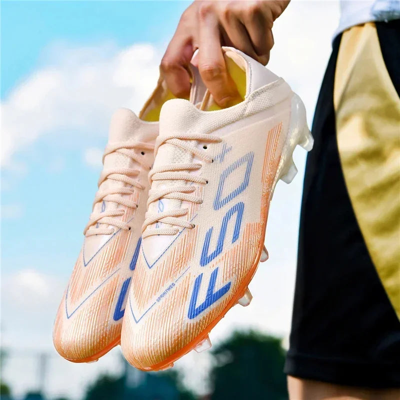 Nouvelles chaussures de football pour hommes, chaussures de match en extérieur, baskets de soccer, chaussures montantes de haute qualité, crampons antidérapants pour futsal et terrain synthétique, meilleures ventes
