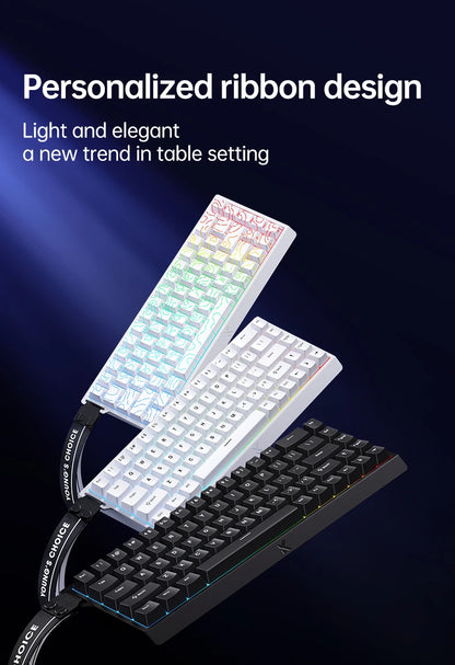 MCHOSE Ace 60 Pro 68 Magnetic Axis Mechanical Keyboard Customized Esports 0.01ms Latency RT 0.01mm 128K Gaming Keyboard Original