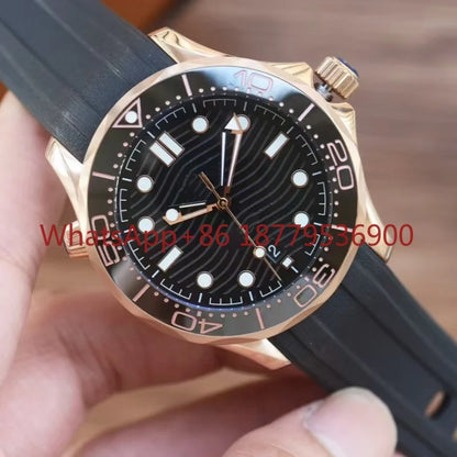 2026 High Quality Men's 904l Stainless Steel Automatic Mechanical 42mm Ceramic Watch Ring Watches Customized